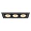 KADUX, recessed ceiling light, triple, 3000K, 38°, IP 20, square, black thumbnail 2
