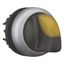 M22-WRLK-Y Illuminated selector switch actuator, RMQ-Titan, With thumb-grip, maintained, 2 positions, yellow, Bezel: titanium thumbnail 9