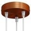 Cylindrical metal 3-hole ceiling rose kit thumbnail 1