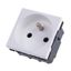 Arteor 2 Pole + Earth 10/16A French Standard Shuttered Socket Outlet 2 Module White thumbnail 1