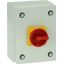 Main switch, P1, 40 A, surface mounting, 3 pole, Emergency switching off function, With red rotary handle and yellow locking ring, Lockable in the 0 ( thumbnail 2