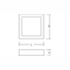 TOLEDO FLAT square, 8 W, 770 lm, 830, white, DALI Surface mounted down thumbnail 3