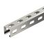 Profile rail perforated, slot 22mm 1000x41x41 Stainless steel A4 1.457 thumbnail 1