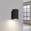 STYLISH BLACK WALL LAMP FOR HALLWAY FROM THE CARBON SERIES, GROOVED, GU10 LAMPSHADE thumbnail 10