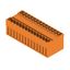 PCB plug-in connector, male header, closed side, THT solder connection, 5.00 mm, Number of poles: 28, 180°, Solder pin length (l): 3.2 mm, tinned, orange, Box thumbnail 2