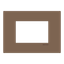 Frame - 1-gang / 3-modules - Niessen logo - Mocha thumbnail 1