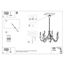 MINERVA CHANDELIER 5 BLACK E14 5X40W IP20 thumbnail 7