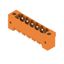 PCB plug-in connector, male header, Flange, THT solder connection, 5.08 mm, Number of poles: 6, 180°, Solder pin length (l): 3.2 mm, tinned, orange, Box thumbnail 1
