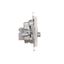 IP44 single socket outlet without frame seal - same color flap&cframe, module, 16A, quick connection, matt aluminum thumbnail 1