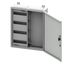 ALPHA 160 DIN wall mounted board with mounting plate for Multimedia-devices RAL 9016, IP31, SK2, thumbnail 1