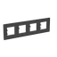 Frame 4-gang / 2+2+2+2-modules - Niessen logo - S - Tacteo Black thumbnail 2