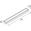 FLAT 121 wall light, square, alu, frosted glass, T5, 21W, up/down thumbnail 1
