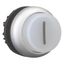 M22-DLH-W-X1 Illuminated pushbutton actuator, RMQ-Titan, Extended, momentary, White, inscribed 1, Bezel: titanium thumbnail 12