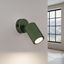 STYLISH WALL LAMP WITH SWITCH AND GROOVED OLIVE LAMPSHADE, KARBON FAMILY thumbnail 3