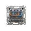 Single IT socket RJ45, category 5e, (module), Simon 24, IP20/IP44, champagne matt thumbnail 2