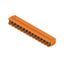 PCB plug-in connector, male header, Dovetails for fixing blocks, THT solder connection, 5.00 mm, Number of poles: 14, 90°, Solder pin length (l): 3.2 mm, tinned, orange, Box thumbnail 3
