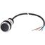 C22-D-S-K01-P62 Pushbutton, Flat, momentary, 1 NC, Cable (black) with non-terminated end, 4 pole, 1 m, black, Blank, Bezel: titanium thumbnail 5