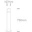 GREY POLE 75cm E27 20W thumbnail 2
