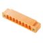 PCB plug-in connector, male header, Flange, THT solder connection, 3.81 mm, Number of poles: 2, 90°, Solder pin length (l): 3.2 mm, tinned, orange, Box thumbnail 4
