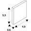 GLENOS end cap for industrial profile flat, silver, 2 pcs. thumbnail 2