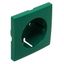COVER PLATE F/EARTH SOCKET (SKO TYPE) GREEN thumbnail 1