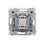 Double socket outlet with earthing for IP44 version with frame seal, without shutters, (module), Simon 24, IP20/IP44, 16A, graphite mat, Flap color: Transparent thumbnail 2