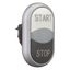 M22-DDL-WS-GB1/GB0 Double actuator pushbutton, RMQ-Titan, Actuators and indicator lights non-flush, momentary, White lens, white, black, inscribed, Bezel: titanium, STAR thumbnail 7