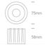 BLACK LED 7W WW IP20 45deg 230V DARK LIGHT thumbnail 2