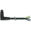 MQ15 male 90° with cable 600V AC type 3 PUR 6x2.5 bk 1m thumbnail 1