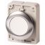M30I-FD-W Pushbutton, RMQ-Titan, flat, momentary, White, blank, Front ring stainless steel thumbnail 1