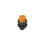 Illuminated knob selector, 3 positions orange with marking thumbnail 2