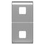 REPLACEABLE BUTTON KEY FOR AXIAL COMMANDS - TO BE COMPLETED WITH 2 LENS - 1 MODULE - TITANIUM - CHORUSMART thumbnail 2