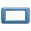 TOP SYSTEM PLATE - IN TECHNOPOLYMER GLOSS FINISHING - 4 GANG - SKY BLUE - SYSTEM thumbnail 3