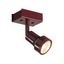 PURI 1 ceiling luminaire, 1xGU10 max.50W with Decoring, ruby thumbnail 1