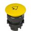 Spring-return yellow mushroom pushbutton with marking thumbnail 1