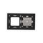 Bell push button with indicator light, LED not replaceable Color: blue, (module), 10AX, quick connection, black matt thumbnail 2