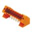 PCB plug-in connector, male header, Flange, THT solder connection, 3.50 mm, Number of poles: 10, 135°, Solder pin length (l): 3.2 mm, tinned, orange, Box thumbnail 1