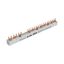 EVGK busbar fork, 3-phase, L1 - L2 - L3 - X + L1 - L2 - L3, shortenable version with end caps included, 4+8 module units, 10 mm² thumbnail 6