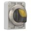M30I-FWRLK3-Y Illuminated selector switch actuator, RMQ-Titan, with thumb-grip, maintained, 3 positions, yellow, Front ring stainless steel thumbnail 6