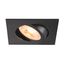 NEW TRIA® 68, recessed ceiling light, square, max. 10W GU10, black thumbnail 1