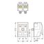 Lighting connector push-button, external without ground contact white thumbnail 3