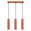 Elegant KARBON pendant lamp with three pendants, red ceiling plate, 3xGU10 thumbnail 1