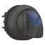 M22S-WRLK-B Illuminated selector switch actuator, RMQ-Titan, With thumb-grip, maintained, 2 positions, Blue, Bezel: black thumbnail 5