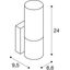 DEVIN SINGLE wall light, E14, round, chrome, frosted glass, E14, max. 12W, IP44 thumbnail 2