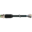 M12 male 0° A-cod. with cable shielded PUR 12x0.14 shielded bk UL 5.6m thumbnail 2