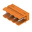 PCB plug-in connector, male header, open side, THT solder connection, 5.00 mm, Number of poles: 4, 90°, Solder pin length (l): 3.2 mm, tinned, orange, Box thumbnail 3