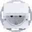 SCHUKO wall socket, locking device, variable 45°, A.x/C.x matte white thumbnail 1