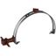 Roof conductor holder adj. StSt w. DEHNsnap H 36mm plastic brown f. Rd thumbnail 1