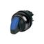M22S-WRLK3-B Illuminated selector switch actuator, RMQ-Titan, With thumb-grip, maintained, 3 positions, Blue, Bezel: black thumbnail 6