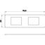 MPMT45 2A Mounting plate with 2x hole pattern Type A 77x24x1,5 thumbnail 2